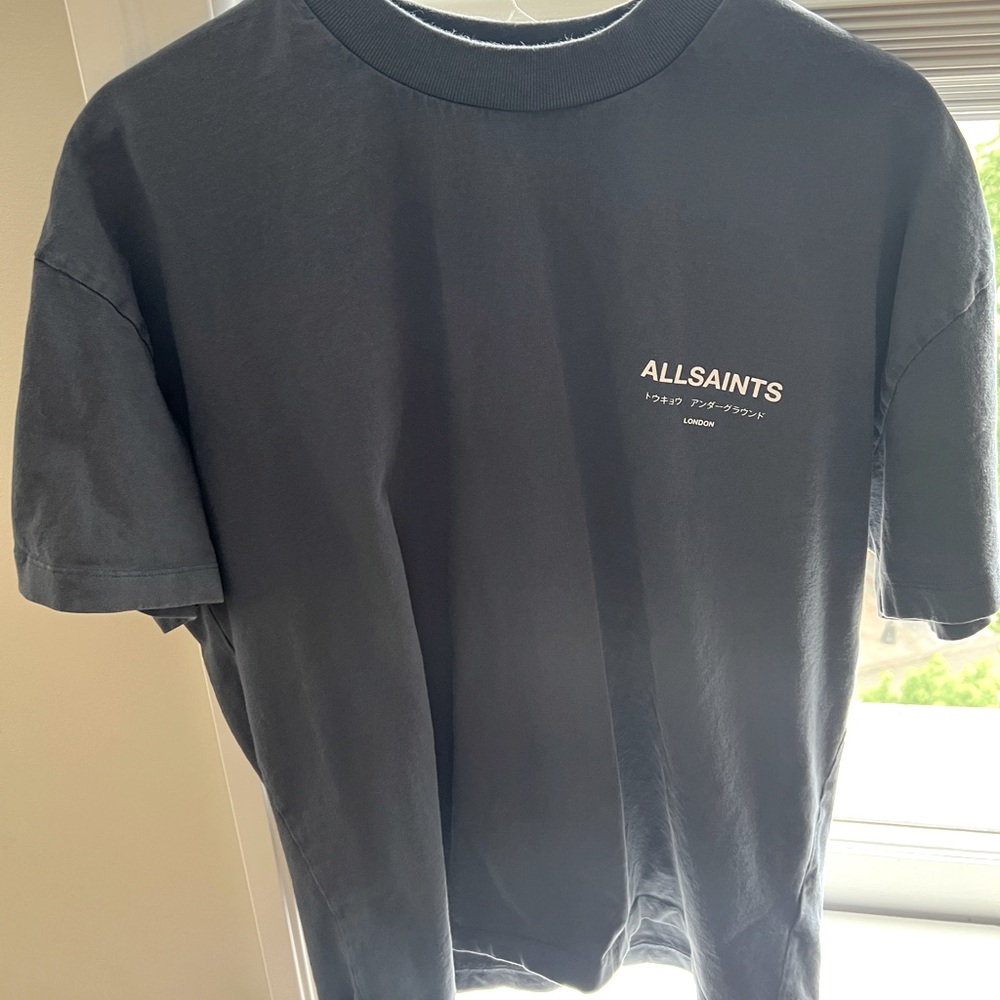 All Saint Underground Organic Cotton Logo Graphic Tee